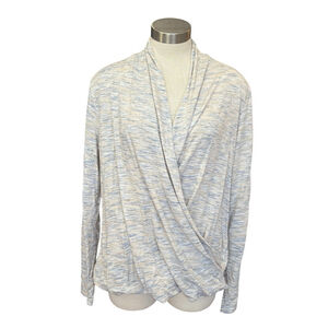 Anthropologie Saturday Sunday Womens Top Elsa Marled Wrap Draped Sz. L
